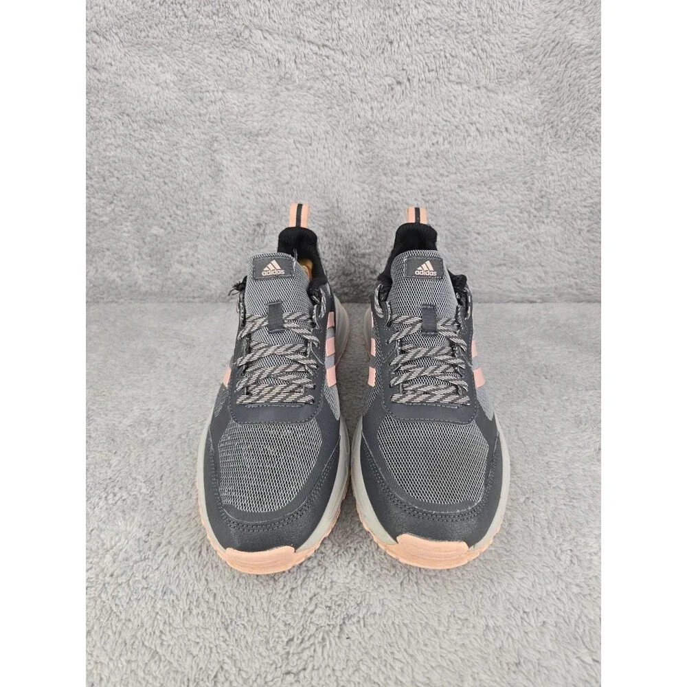 Adidas Shoes Womens Sz 10 Rockadia Trail Running Sneakers Gray Glow Pink EG2523